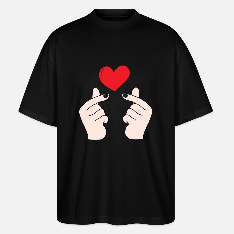 Cœurs de doigts 5 - T-shirt bio Blaster 2.0 coupe oversize Stanley/Stella Unisexe - noir