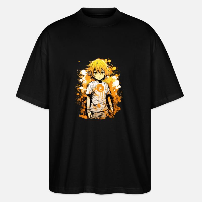 Garçon d’anime - T-shirt bio Blaster 2.0 coupe oversize Stanley/Stella Unisexe - noir