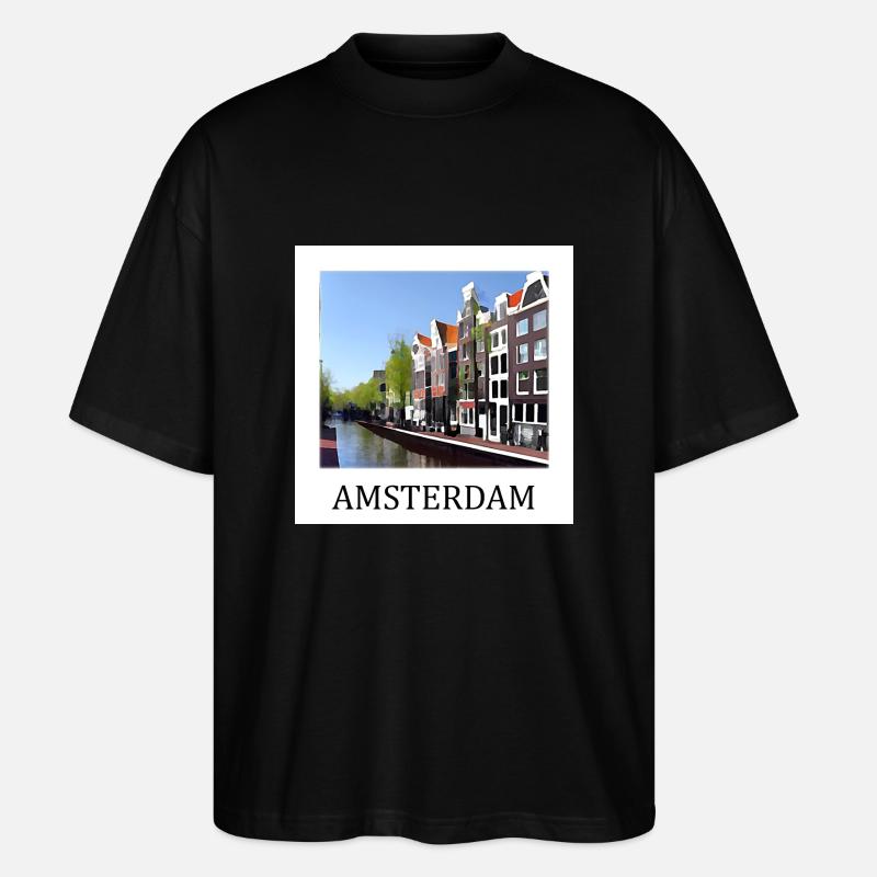 Amsterdam - Stanley/Stella Oversized Unisex Bio T-Shirt Blaster 2.0 - Schwarz