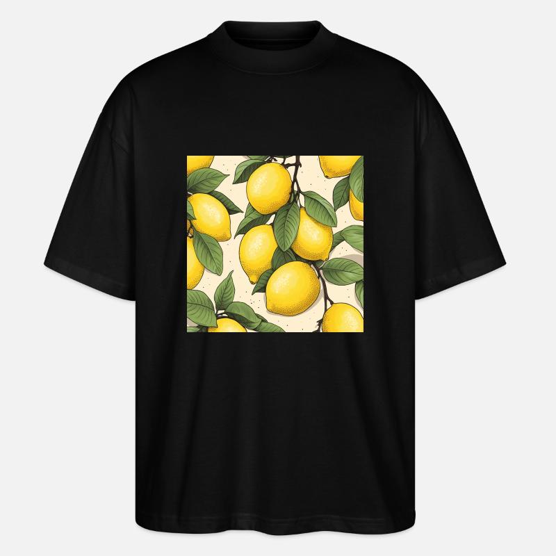 Lemon Fruit - Stanley/Stella Oversized Unisex Organic T-shirt Blaster 2.0 - black