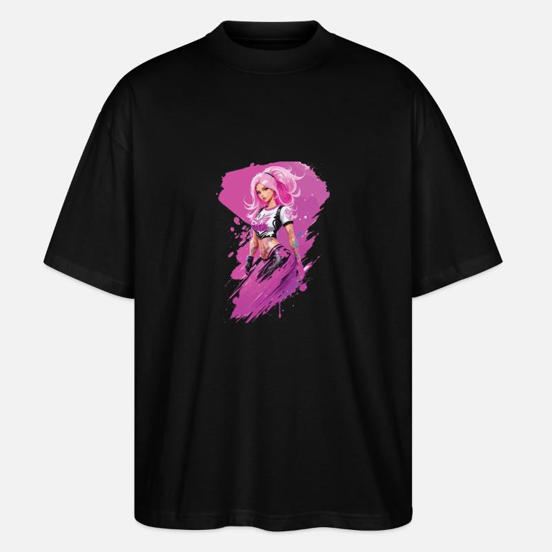 bößes Mädchen - Stanley/Stella Oversized Unisex Bio T-Shirt Blaster 2.0 - Schwarz