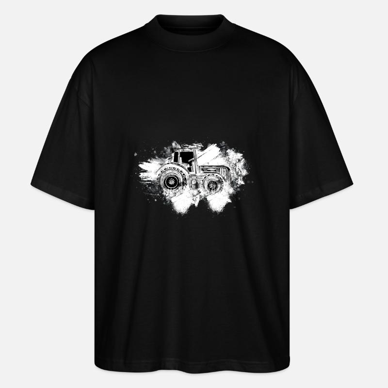 Traktor Bauer Humor - Stanley/Stella Oversized Unisex Bio T-Shirt Blaster 2.0 - Schwarz