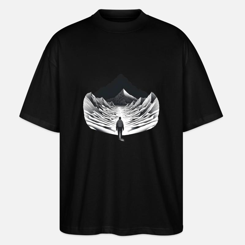 Facing the Imposing Challenge - Stanley/Stella Oversized Unisex Organic T-shirt Blaster 2.0 - black