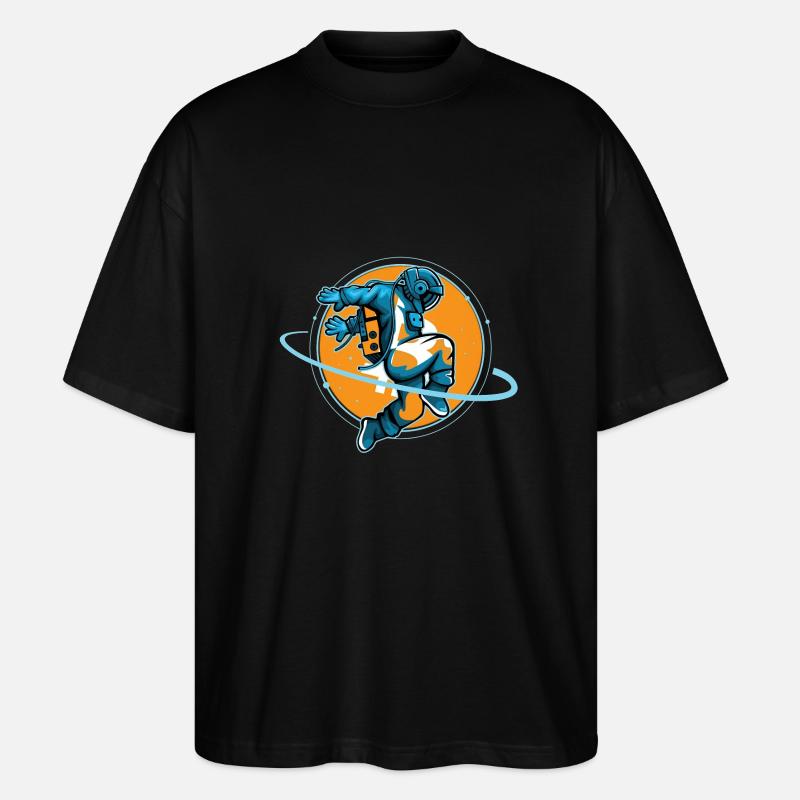 Bitcoin Astronaut - Stanley/Stella Oversized Unisex Bio T-Shirt Blaster 2.0 - Schwarz