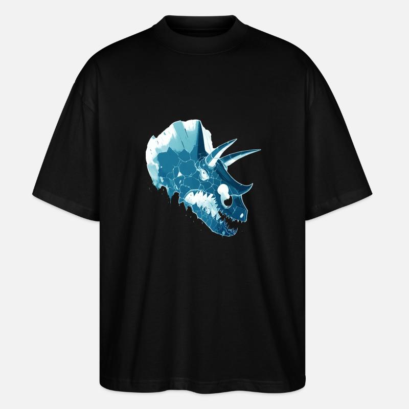 Dinosaurier-Kopf - Stanley/Stella Oversized Unisex Bio T-Shirt Blaster 2.0 - Schwarz