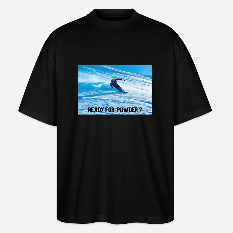 READY FOR POWDER - Stanley/Stella Oversized Unisex Bio T-Shirt Blaster 2.0 - Schwarz