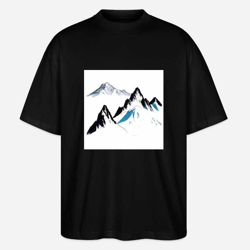 Berge - Stanley/Stella Oversized Unisex Bio T-Shirt Blaster 2.0 - Schwarz