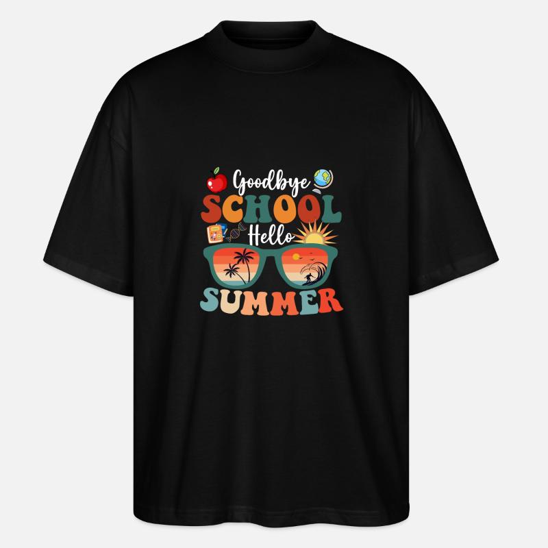 Goodbye School Hello Summer - Stanley/Stella Oversized Unisex Organic T-shirt Blaster 2.0 - black