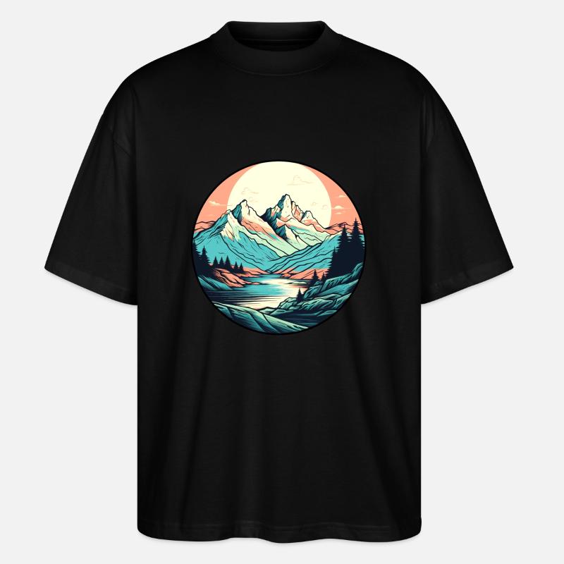 Góry - Ekologiczne Koszulka Oversize Unisex Stanley/Stella Blaster 2.0 - czarny