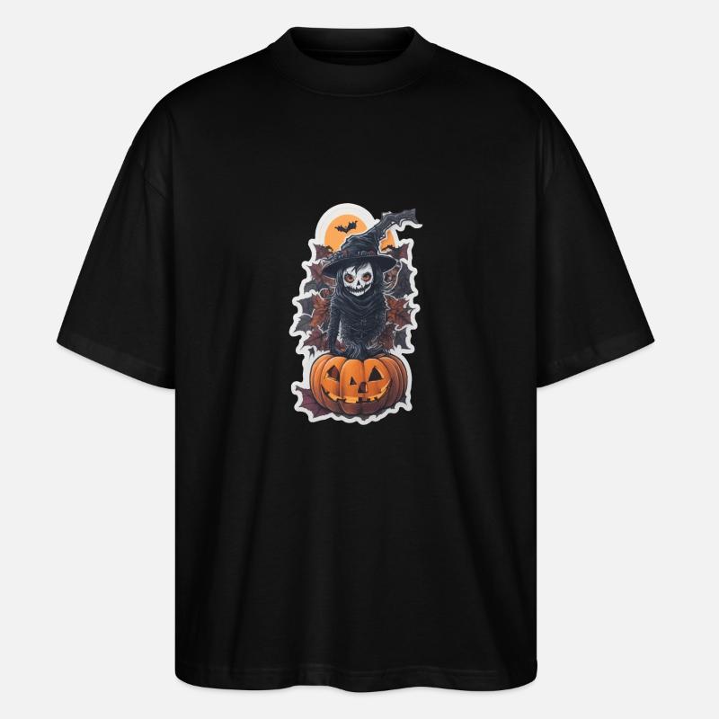 Helloween Kürbis Hexe - Stanley/Stella Oversized Unisex Bio T-Shirt Blaster 2.0 - Schwarz