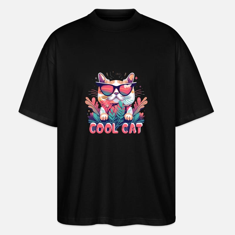 Cool Cat - Stanley/Stella Oversized Unisex Bio T-Shirt Blaster 2.0 - Schwarz