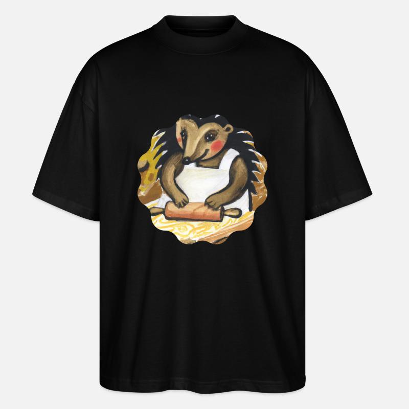 Igel Bäcker - Stanley/Stella Oversized Unisex Bio T-Shirt Blaster 2.0 - Schwarz