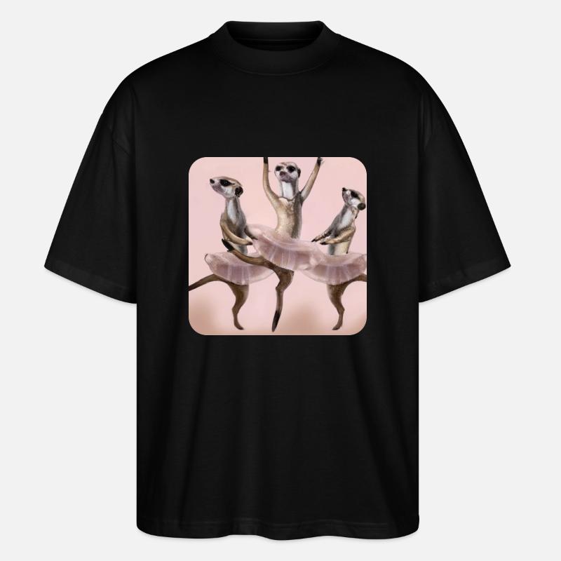 Ballett Erdmännchen - Stanley/Stella Oversized Unisex Bio T-Shirt Blaster 2.0 - Schwarz