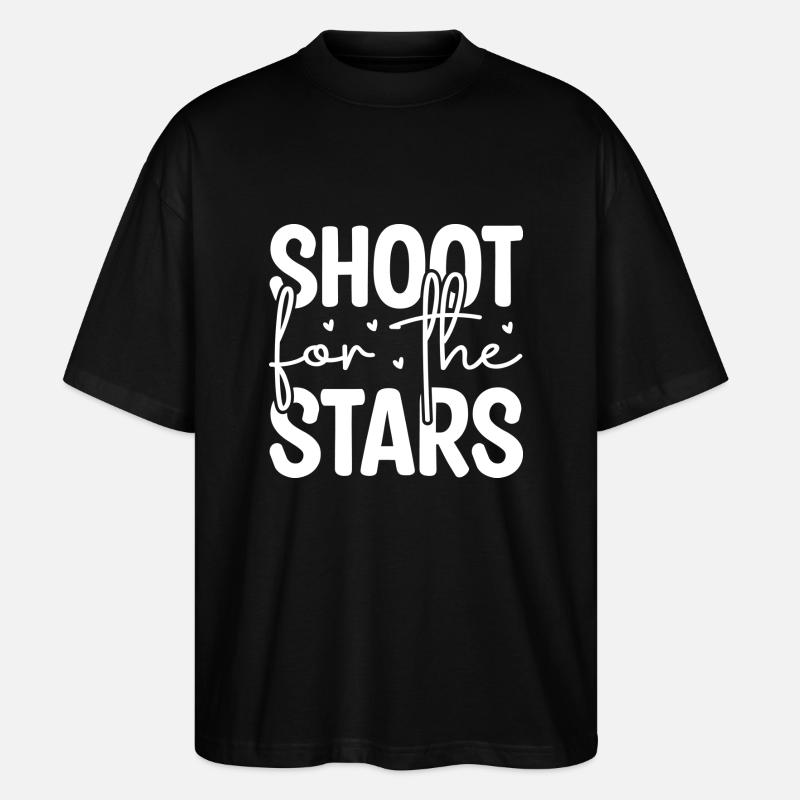 Visez les étoiles - T-shirt bio Blaster 2.0 coupe oversize Stanley/Stella Unisexe - noir