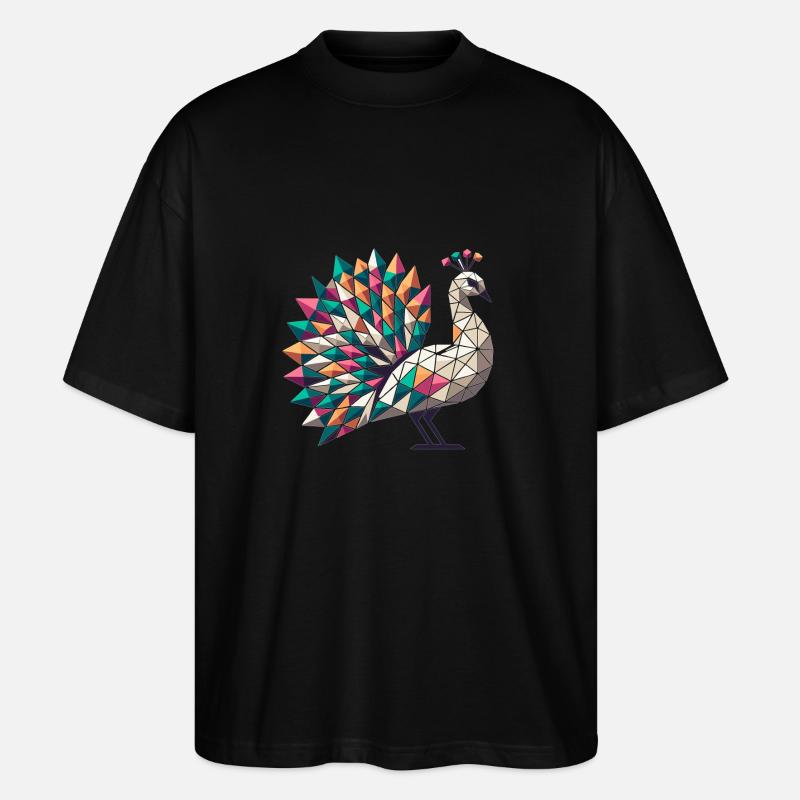Pfau //peacock - Stanley/Stella Oversized Unisex Bio T-Shirt Blaster 2.0 - Schwarz
