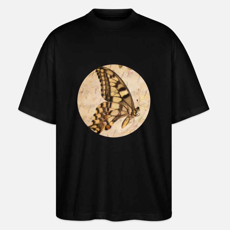 Schmetterling - Stanley/Stella Oversized Unisex Bio T-Shirt Blaster 2.0 - Schwarz