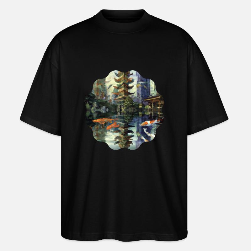 Landschaft - Stanley/Stella Oversized Unisex Bio T-Shirt Blaster 2.0 - Schwarz