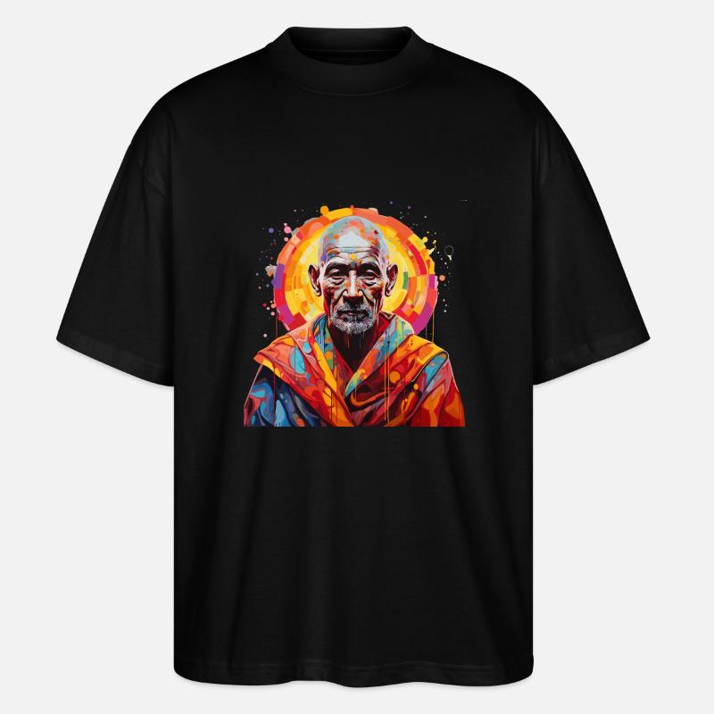der bunte Mönch - Stanley/Stella Oversized Unisex Bio T-Shirt Blaster 2.0 - Schwarz