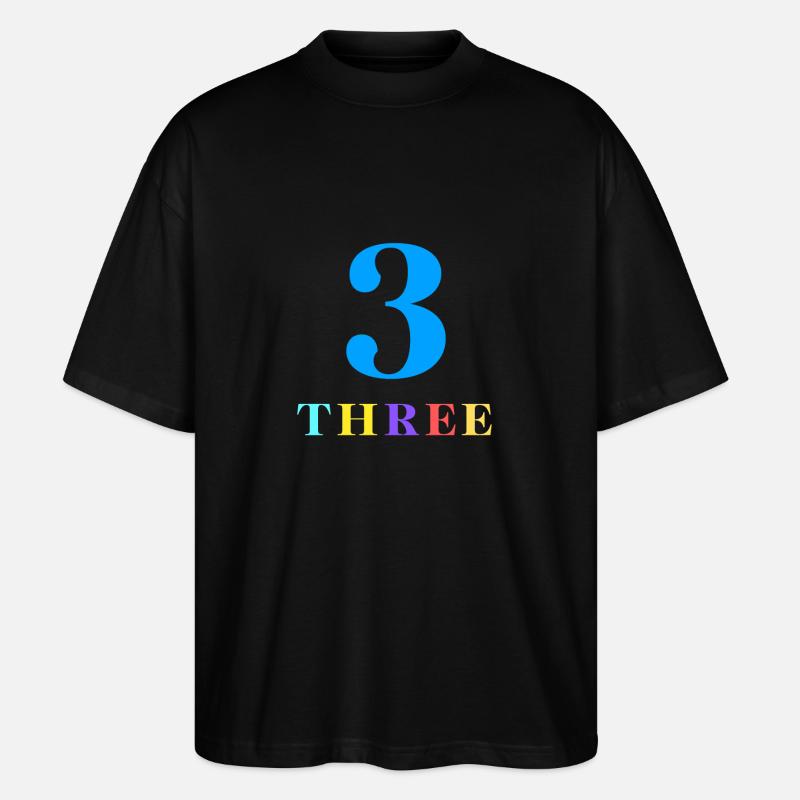 Three-3rd Anniversary - Stanley/Stella Oversized Unisex Organic T-shirt Blaster 2.0 - black