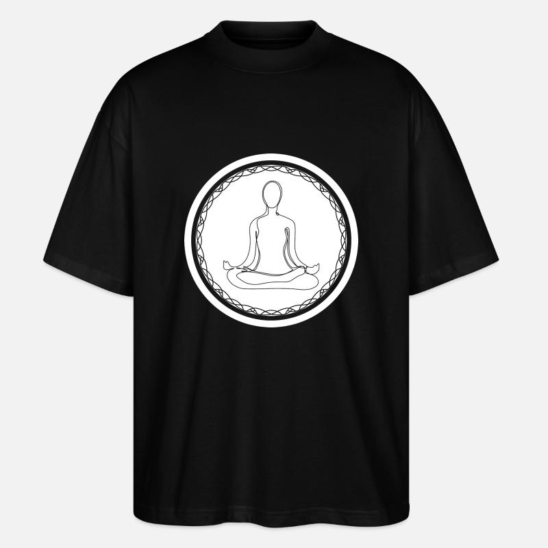 Yoga Pose - Stanley/Stella Oversized Unisex Bio T-Shirt Blaster 2.0 - Schwarz