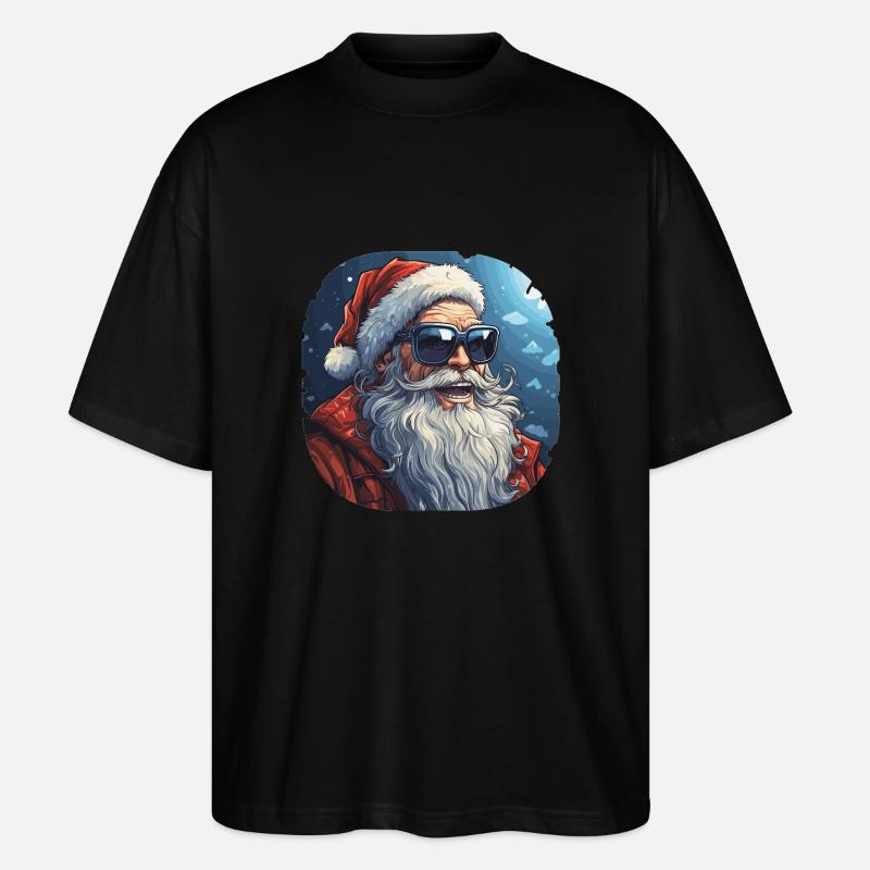 Weihnachtsmann - Illustration - Stanley/Stella Oversized Unisex Bio T-Shirt Blaster 2.0 - Schwarz