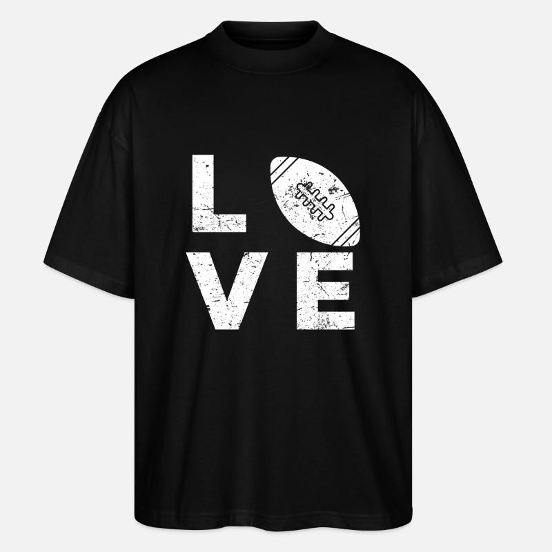 Rugby amour - T-shirt bio Blaster 2.0 coupe oversize Stanley/Stella Unisexe - noir
