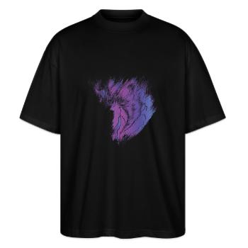 Storm Chaser - Stanley/Stella Oversized Unisex Organic T-shirt Blaster 2.0 - black - Front - Alina (178cm) & Michal (187cm)
