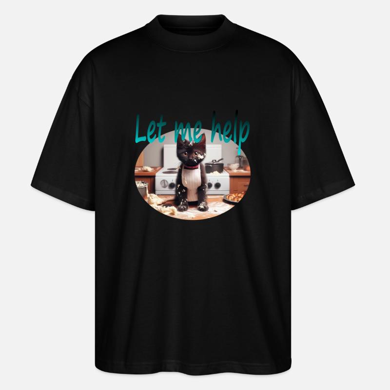 Kitchen Cat - Stanley/Stella Oversized Unisex Bio T-Shirt Blaster 2.0 - Schwarz