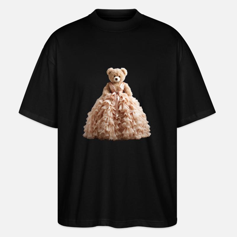 Teddybär im Brautkleid - Stanley/Stella Oversized Unisex Bio T-Shirt Blaster 2.0 - Schwarz