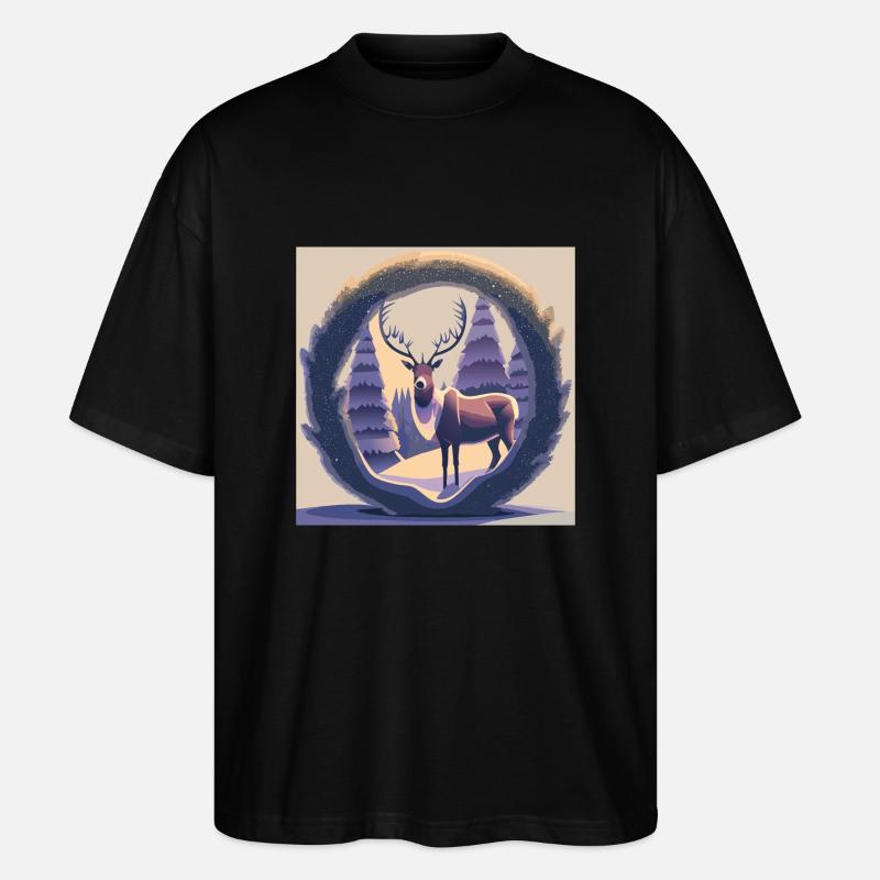 Rentier Kranz - Stanley/Stella Oversized Unisex Bio T-Shirt Blaster 2.0 - Schwarz