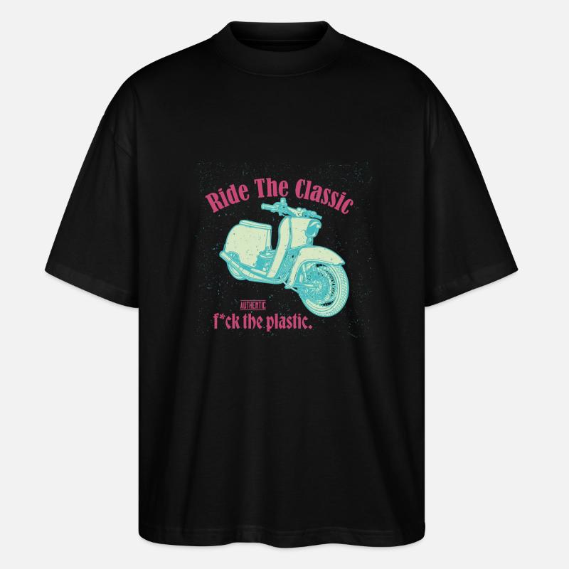 Schwalbe (Ride The Classic) // Illustration - Stanley/Stella Oversized Unisex Bio T-Shirt Blaster 2.0 - Schwarz