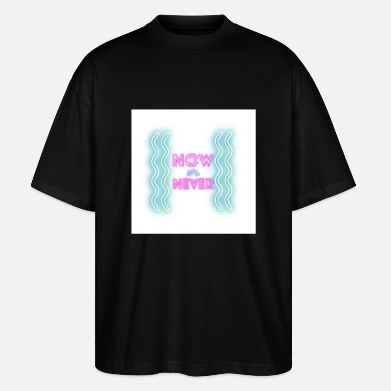 NowOrNever - Stanley/Stella Oversized Unisex Bio T-Shirt Blaster 2.0 - Schwarz
