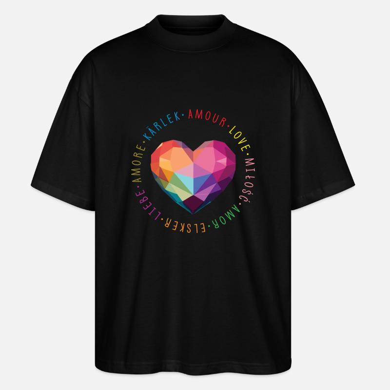 Vereinte Liebe - Stanley/Stella Oversized Unisex Bio T-Shirt Blaster 2.0 - Schwarz