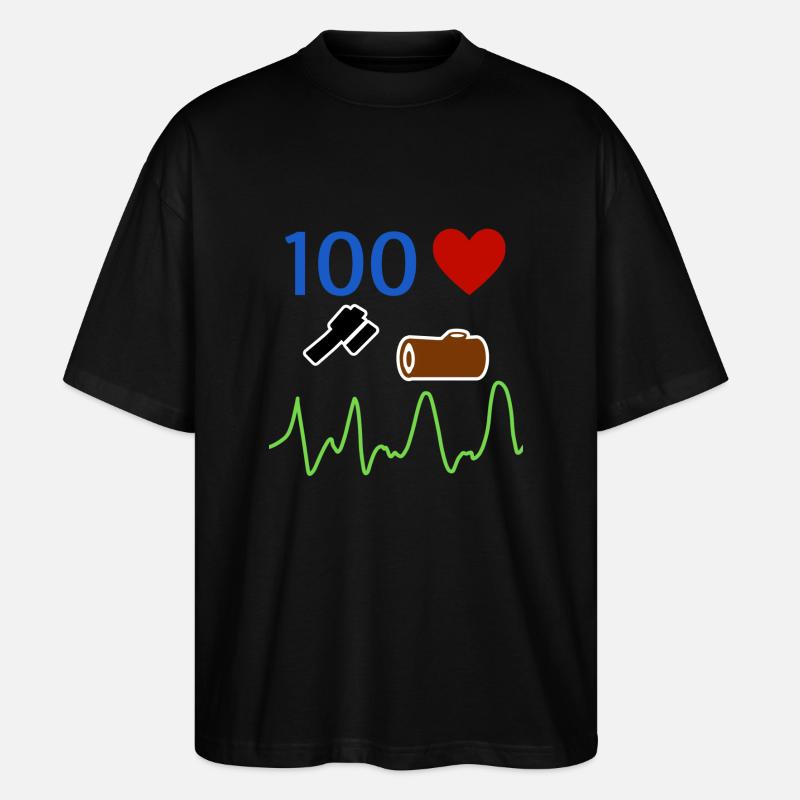 Garde forestier bûcheron - T-shirt bio Blaster 2.0 coupe oversize Stanley/Stella Unisexe - noir