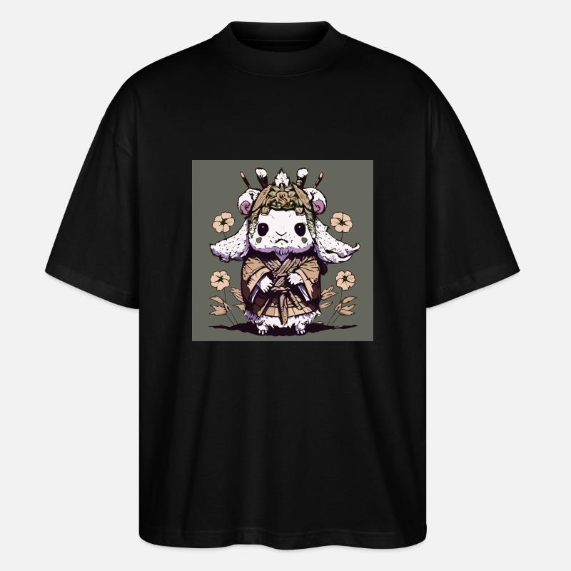Ziege im Kimono - Stanley/Stella Oversized Unisex Bio T-Shirt Blaster 2.0 - Schwarz