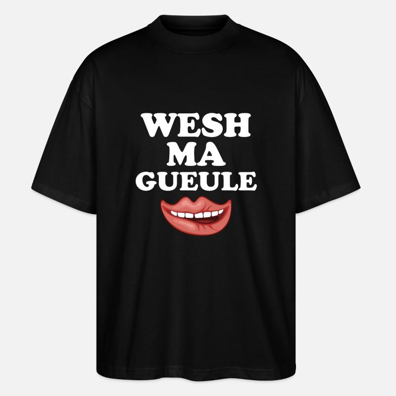 WESH MA GUEULE - T-shirt bio Blaster 2.0 coupe oversize Stanley/Stella Unisexe - noir