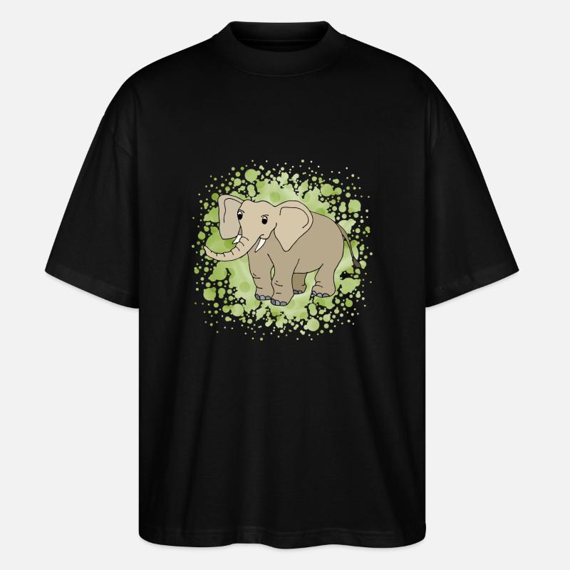 Elephant - Stanley/Stella Oversized Unisex Organic T-shirt Blaster 2.0 - black
