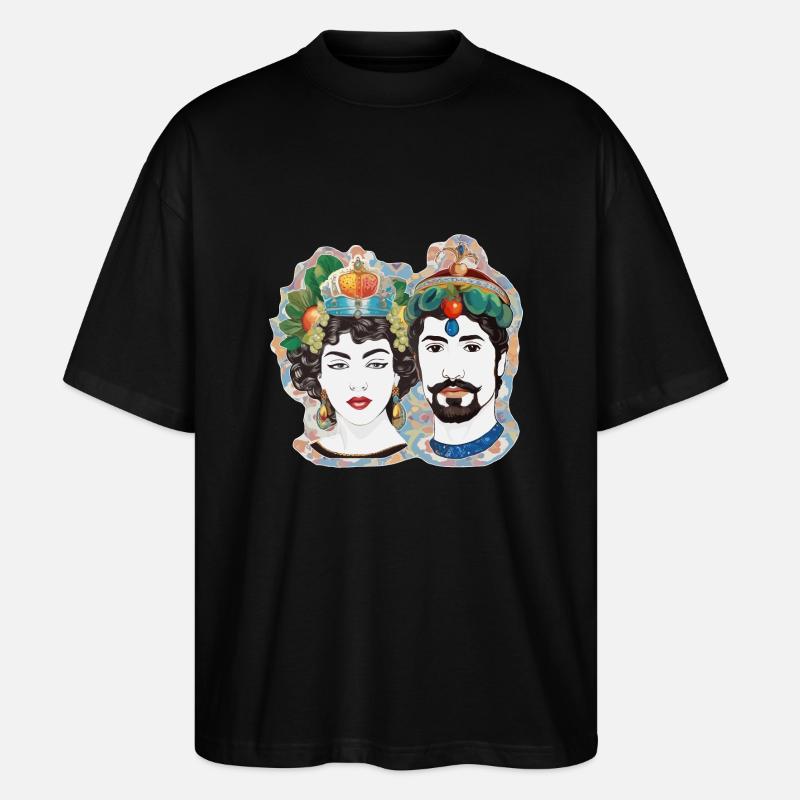 teste di moro - Stanley/Stella Oversized Unisex Bio T-Shirt Blaster 2.0 - Schwarz