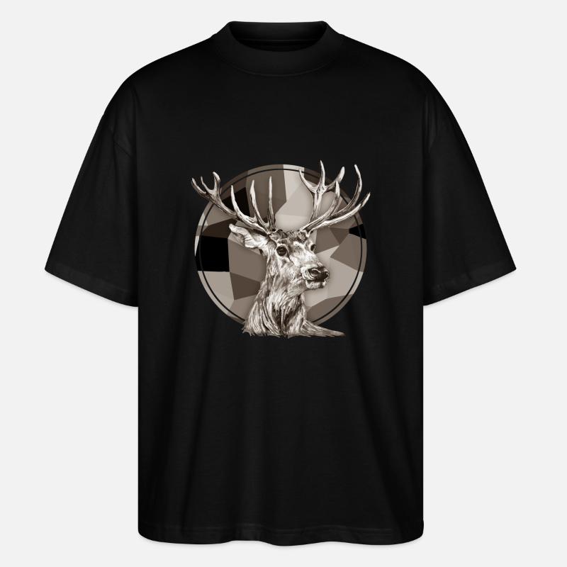 Hirsch - Stanley/Stella Oversized Unisex Bio T-Shirt Blaster 2.0 - Schwarz