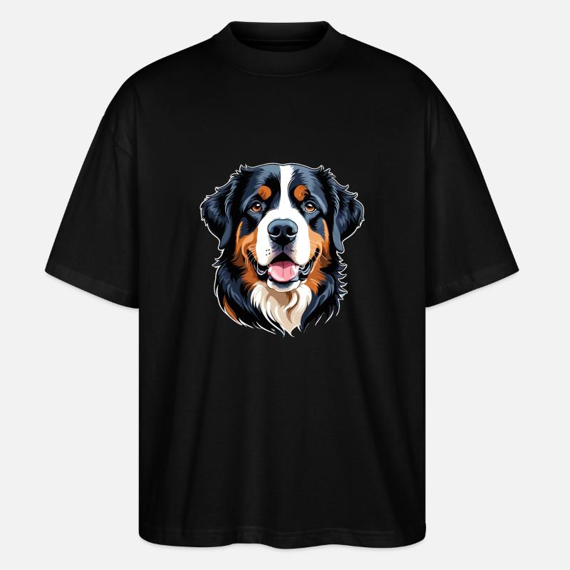 Berner Sennenhund - Stanley/Stella Oversized Unisex Bio T-Shirt Blaster 2.0 - Schwarz