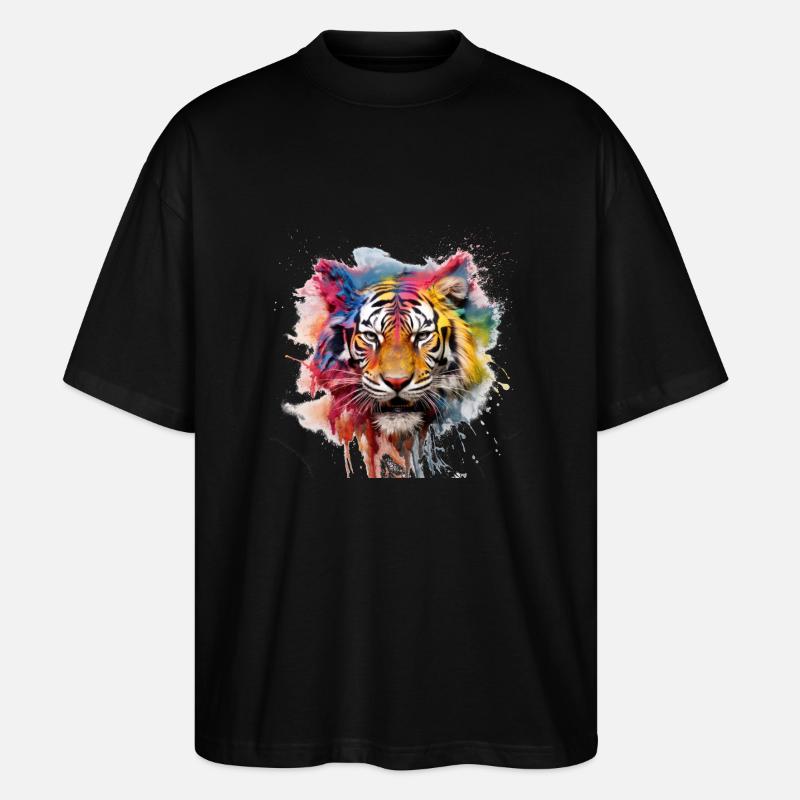 Grafitti Tigre - T-shirt bio Blaster 2.0 coupe oversize Stanley/Stella Unisexe - noir