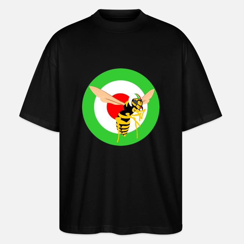 Wasp Mod Target Green - Stanley/Stella Oversized Unisex Organic T-shirt Blaster 2.0 - black