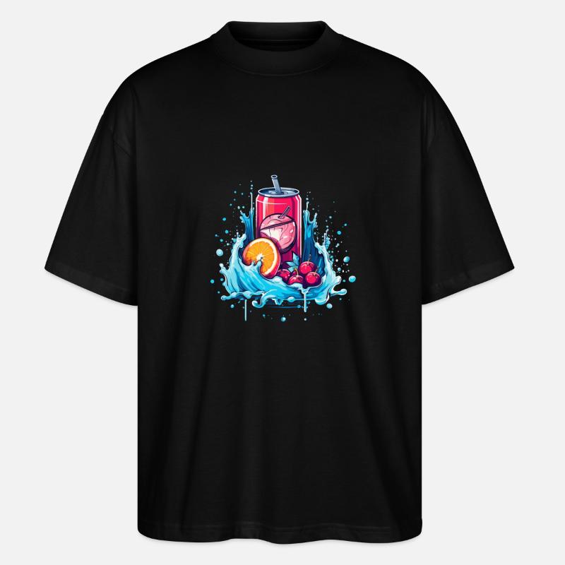 Cherry Soft Drink Gift - Stanley/Stella Oversized Unisex Organic T-shirt Blaster 2.0 - black