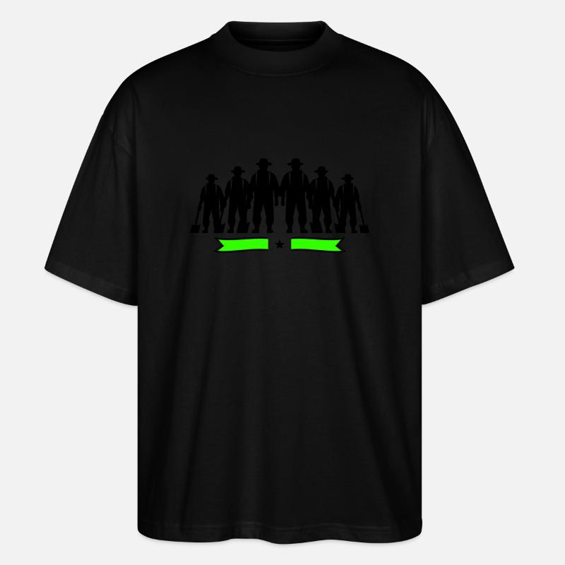 Farmer Bauer Silhouette - Stanley/Stella Oversized Unisex Organic T-shirt Blaster 2.0 - black