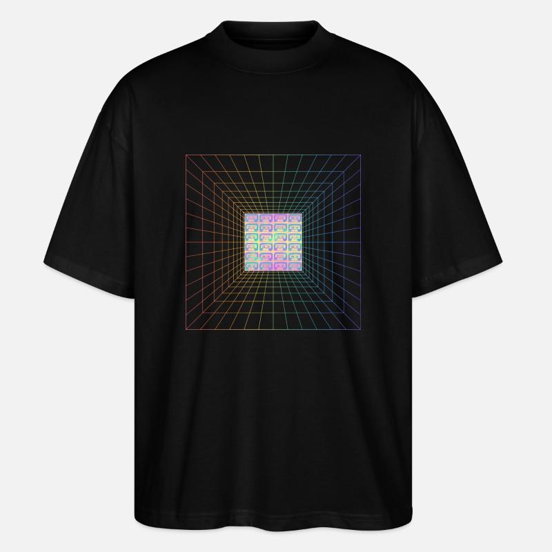 90er Design - Stanley/Stella Oversized Unisex Bio T-Shirt Blaster 2.0 - Schwarz