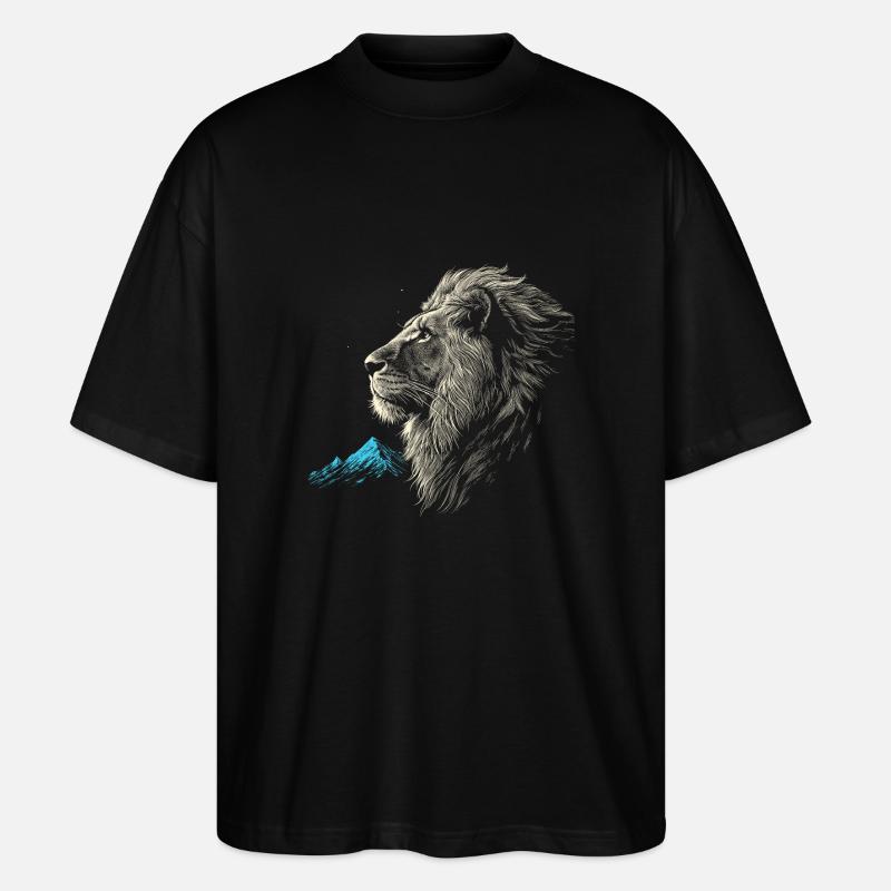 Löwe - Stanley/Stella Oversized Unisex Bio T-Shirt Blaster 2.0 - Schwarz