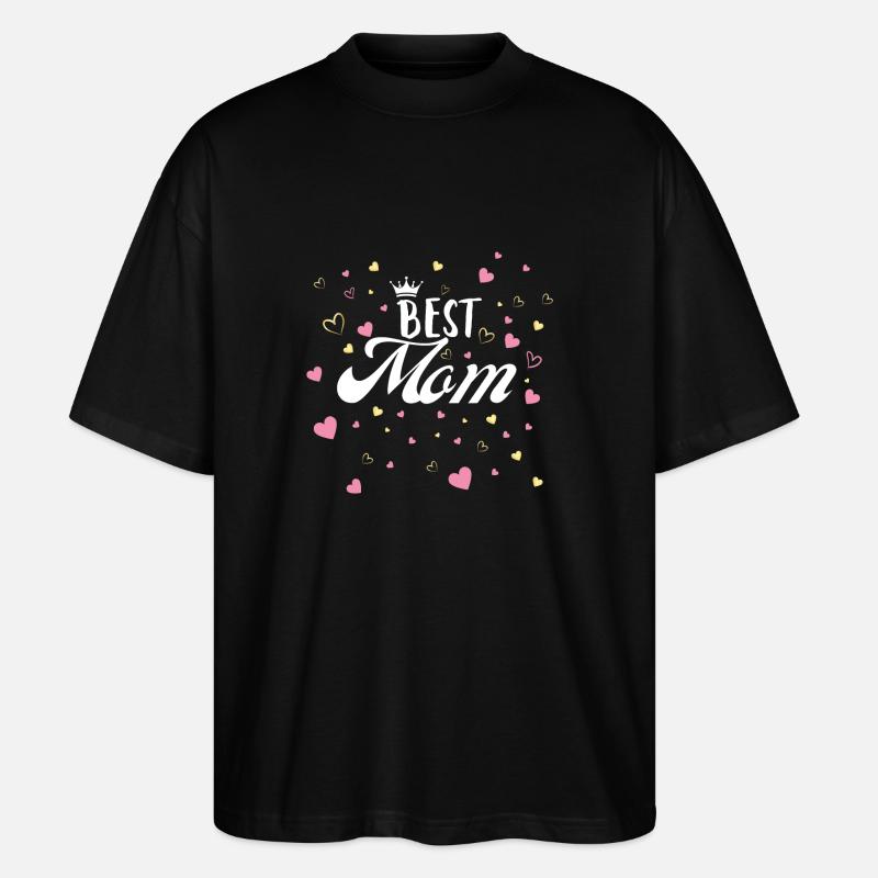 Beste Mama - Stanley/Stella Oversized Unisex Bio T-Shirt Blaster 2.0 - Schwarz