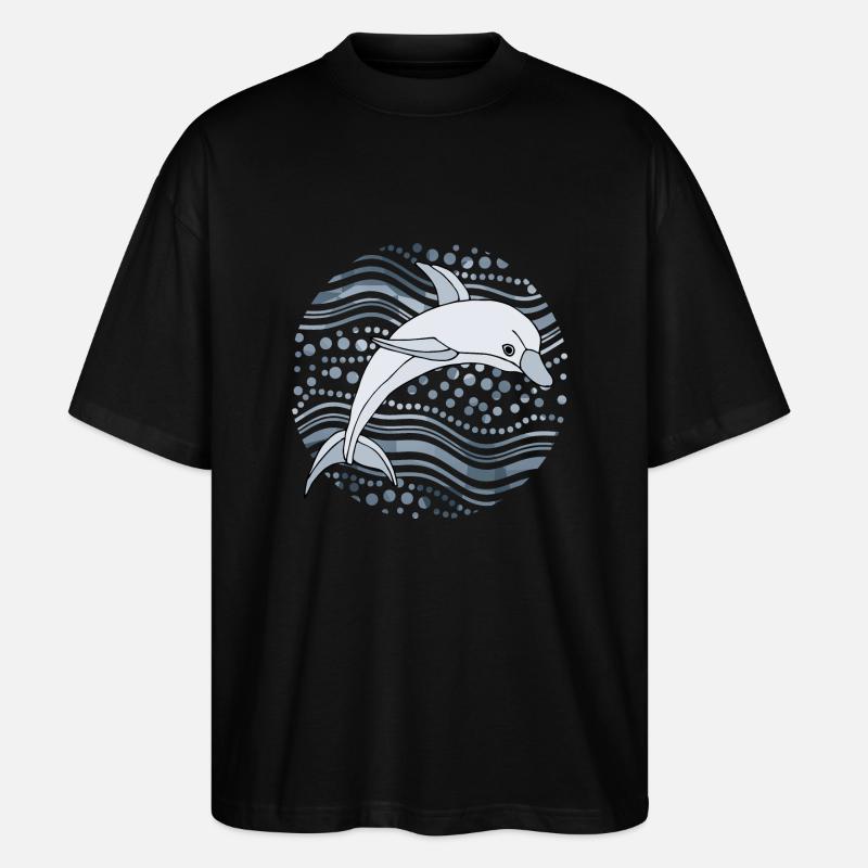 Delfin - Stanley/Stella Oversized Unisex Bio T-Shirt Blaster 2.0 - Schwarz