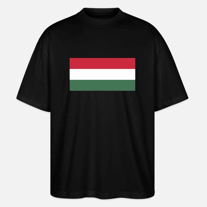 Flagge Ungarn / Drapeau Hongrie - Stanley/Stella Oversized Unisex Bio T-Shirt Blaster 2.0 - Schwarz