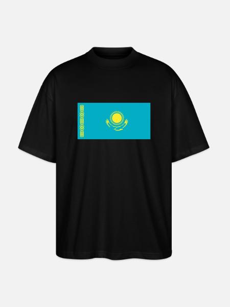 Kasachstan Flagge / Drapeau Kasachstan - Stanley/Stella Oversized Unisex Bio T-Shirt Blaster 2.0 - Schwarz
